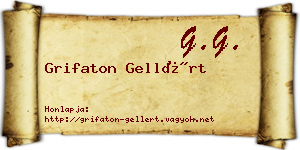 Grifaton Gellért névjegykártya